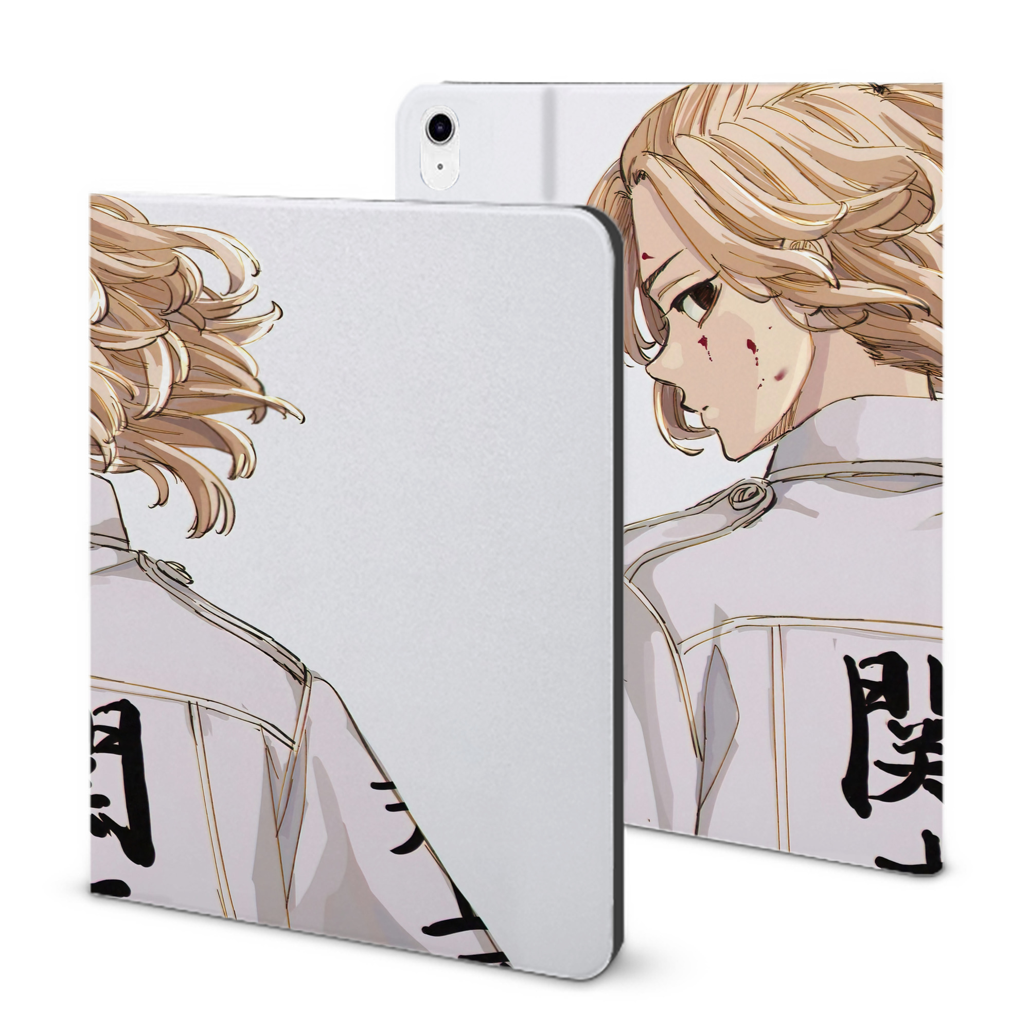 （画像用） 東京リベンジャーズ Tokyo Revengers IPad ケース ブック型 PUレザー TPU 耐衝撃 軽量 薄型 ペン収納なし 全面保護 IPad 各モデル対応